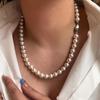Elegant French Layered Pearl Necklace - Women's High-End Versatile Clavicle Chain, Simple Retro Style