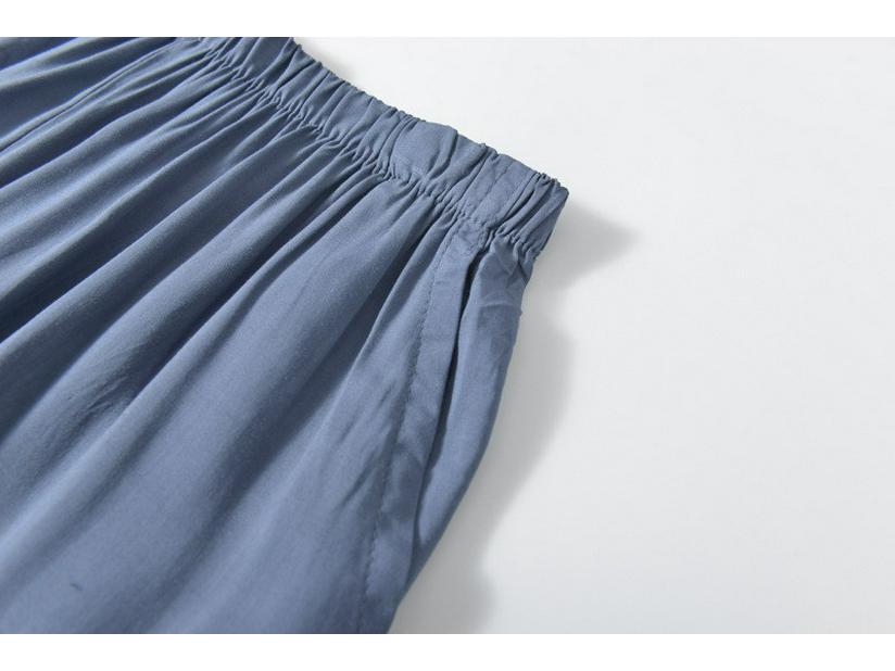 Men's Cotton Silk Mid-Length Sleep Shorts - Cool, Casual, Plus Size for Middle-aged and Elderly