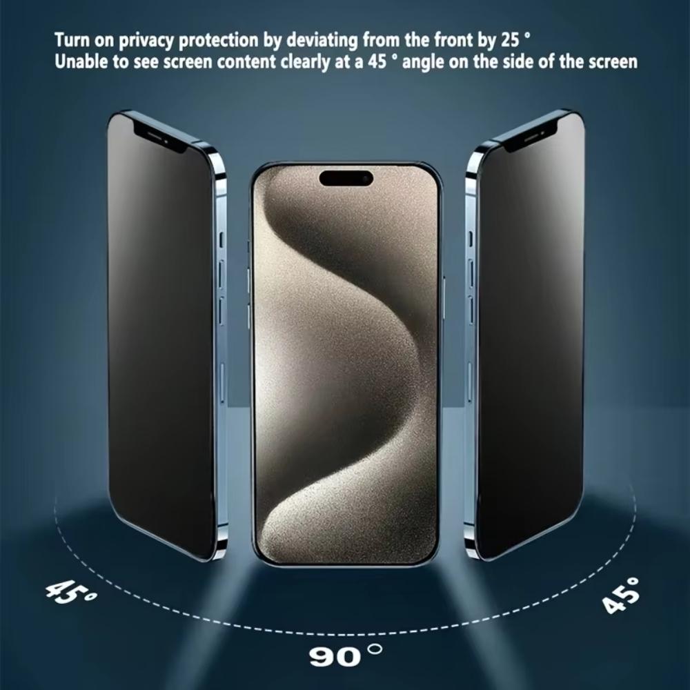 Nnbili 4 peças de vidro temperado fosco anti-espionagem para iphone 17 16 15 13 12 11 pro max 17air xr xs max filme protetor de tela de privacidade