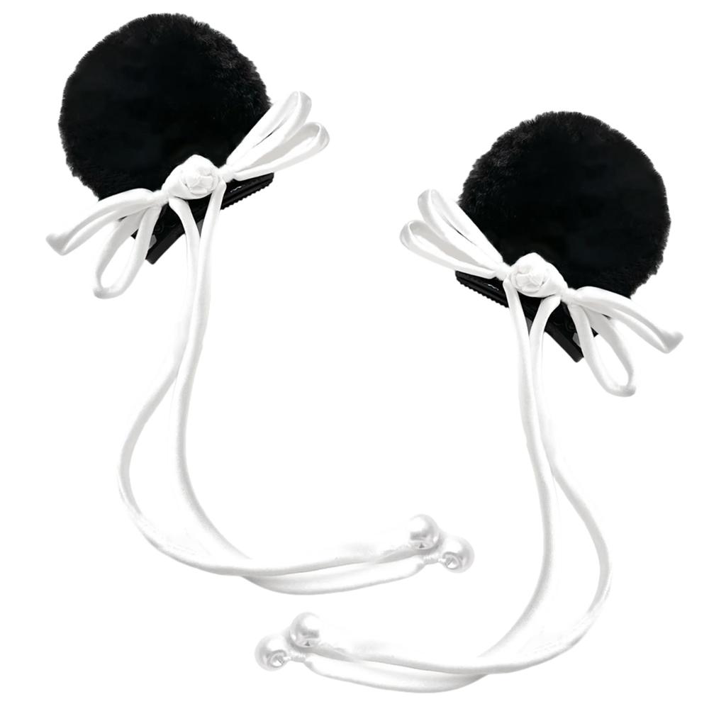 Fun Panda Ear Hair Clip Fashionable Hair Accessory Anime Hair Ornament for School Event Festivals and Everyday Wear