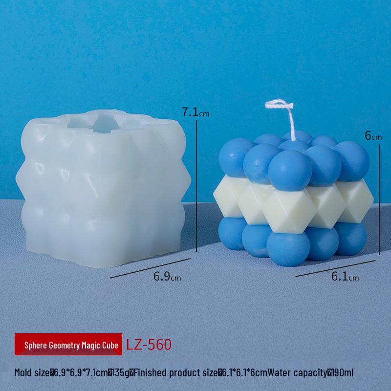 

Силиконовая форма для ароматерапевтической свечи и диффузора Sanshin - сувенирный орнамент «Магический кубик» сделай сам