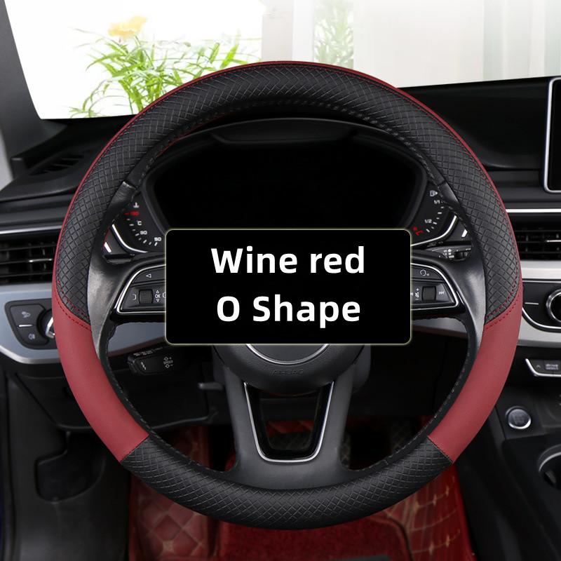 Universal Car Steering Wheel Cover For 37-38Cm Steer Wheel Faux Leather Breathable Car Wheel Cover Interior Auto Accessories