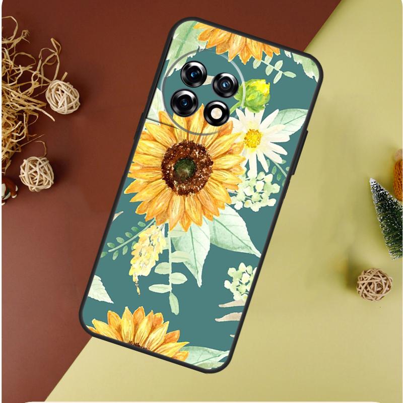 Summer Daisy Sunflower Floral For OnePlus Nord CE 4 3 2 Lite N20 N30 9 10 Pro 8T 9RT 10T 10R 13R 12R 11 12 13 Phone Case