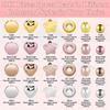 2160Pcs Mixed Spacer Beads Combination Charms Making 6 Styles Loose Beads for Diy Necklace Earrings Bracelet Making