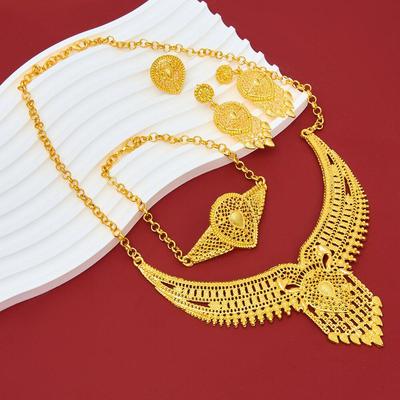 Statement-Schmuckset im europäischen und amerikanischen Stil: Übertriebene Halskette für Damen - 3,8 Geschenk zum Frauentag