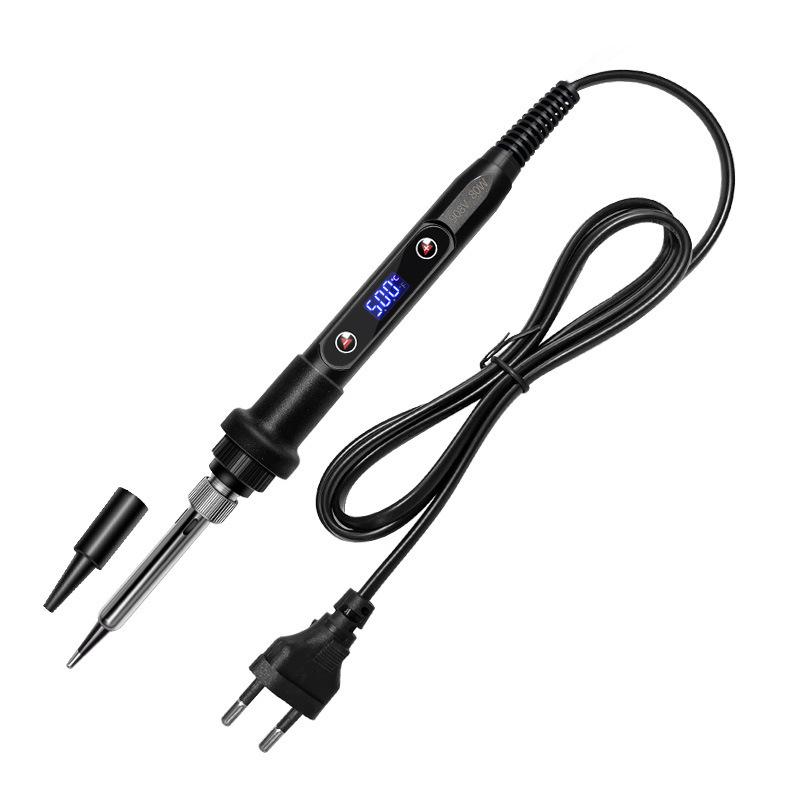 80W Smart LED Electric Soldering Iron Set with Temperature Adjustment and Ceramic Core Desoldering Function.