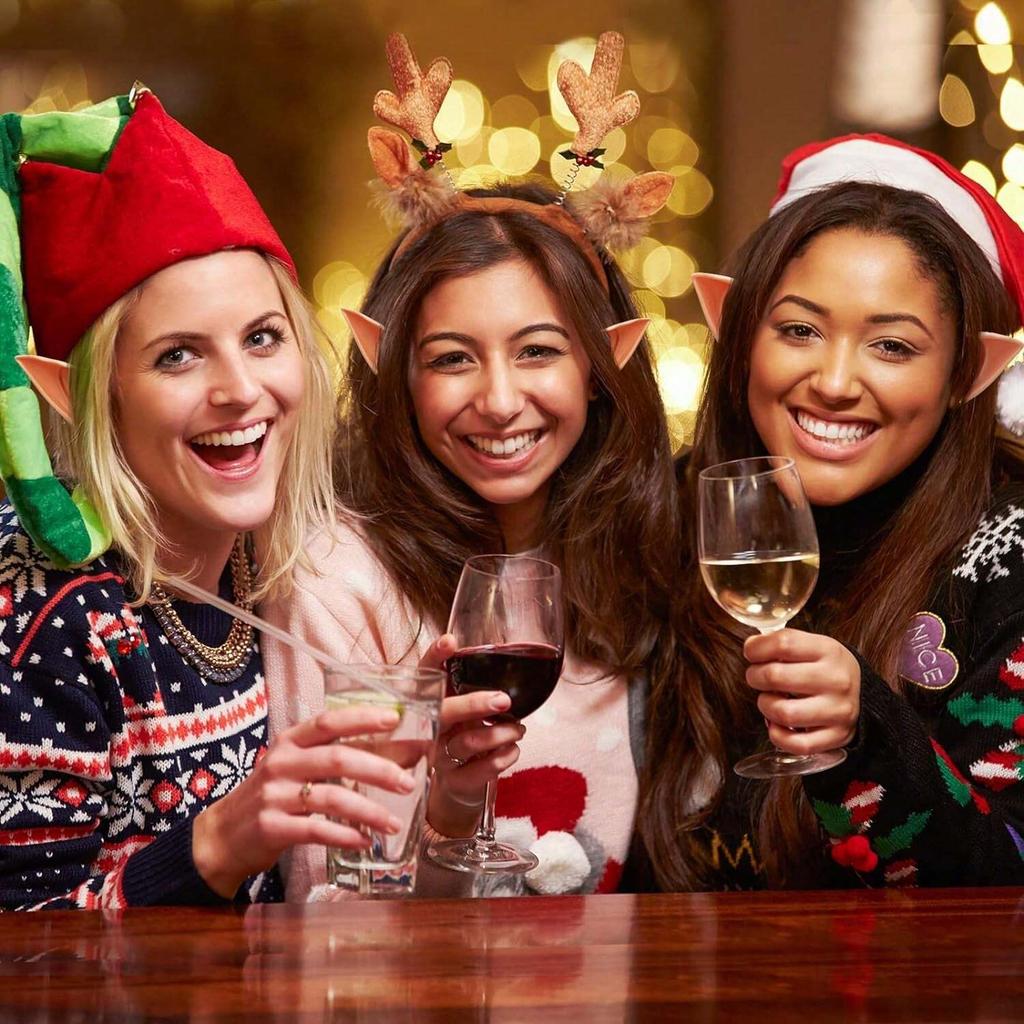 1-10 Pair Christmas Elf Ears Decoration Angel Elf Ears Masquerade Party Costumes Xmas Party Supplies Photo Props Kids Gift