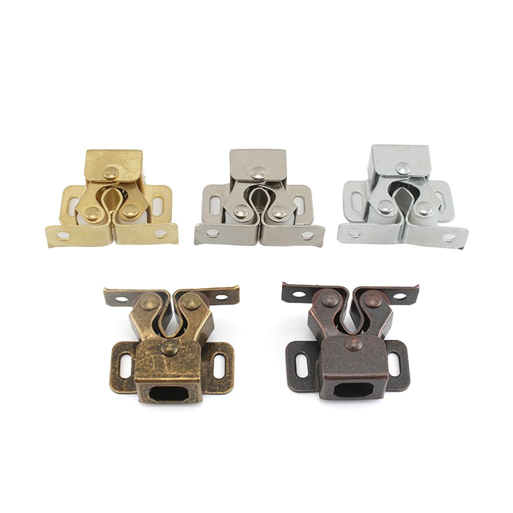 10 Pack Double Roller Catch Cabinet Latches for Cupboard Closet Door, Home Furniture Door Double Roller Catches