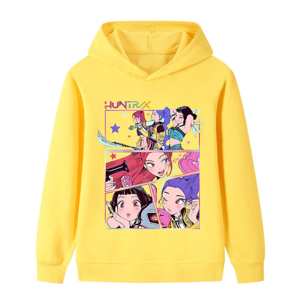 B1218 Kids Boys Girls Kpop Rumi Zoey Mira Print Long Sleeves Hoodie