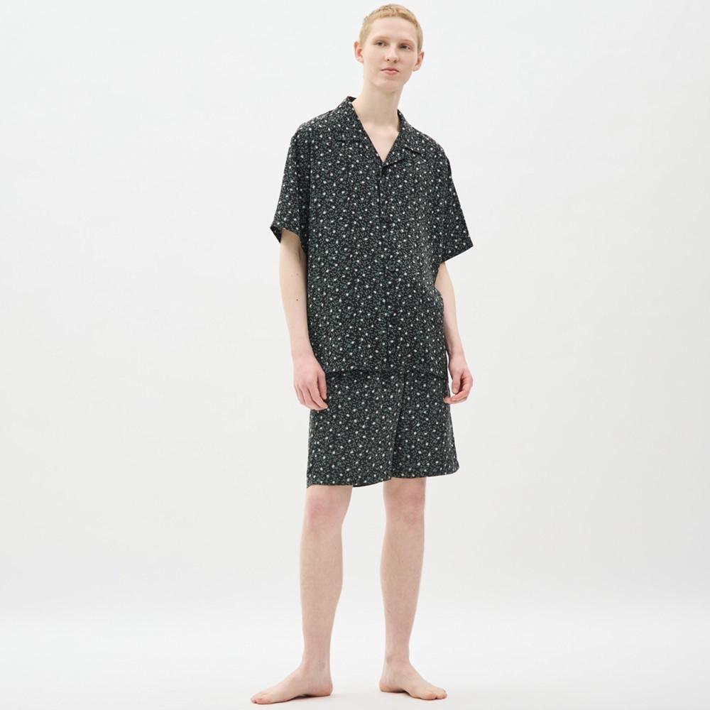 

Сухие пижамы GU by Uniqlo Style, шорты с короткими рукавами и цветком +E