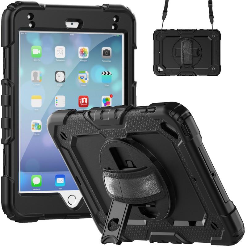IPad Mini 4/5 Case 360 Rotatable Shockproof Silicone Hard Cover With Stand Portable Hand Strap 7.9 Inch Tablet