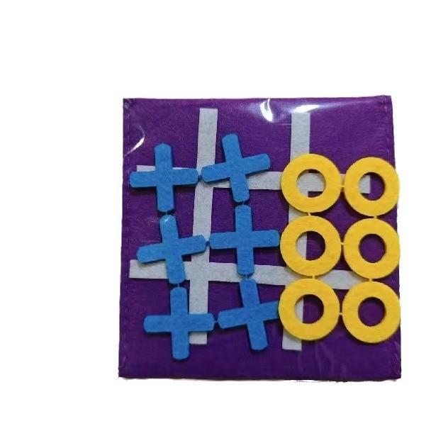 Children's Educational Tic-Tac-Toe Felt Game Board