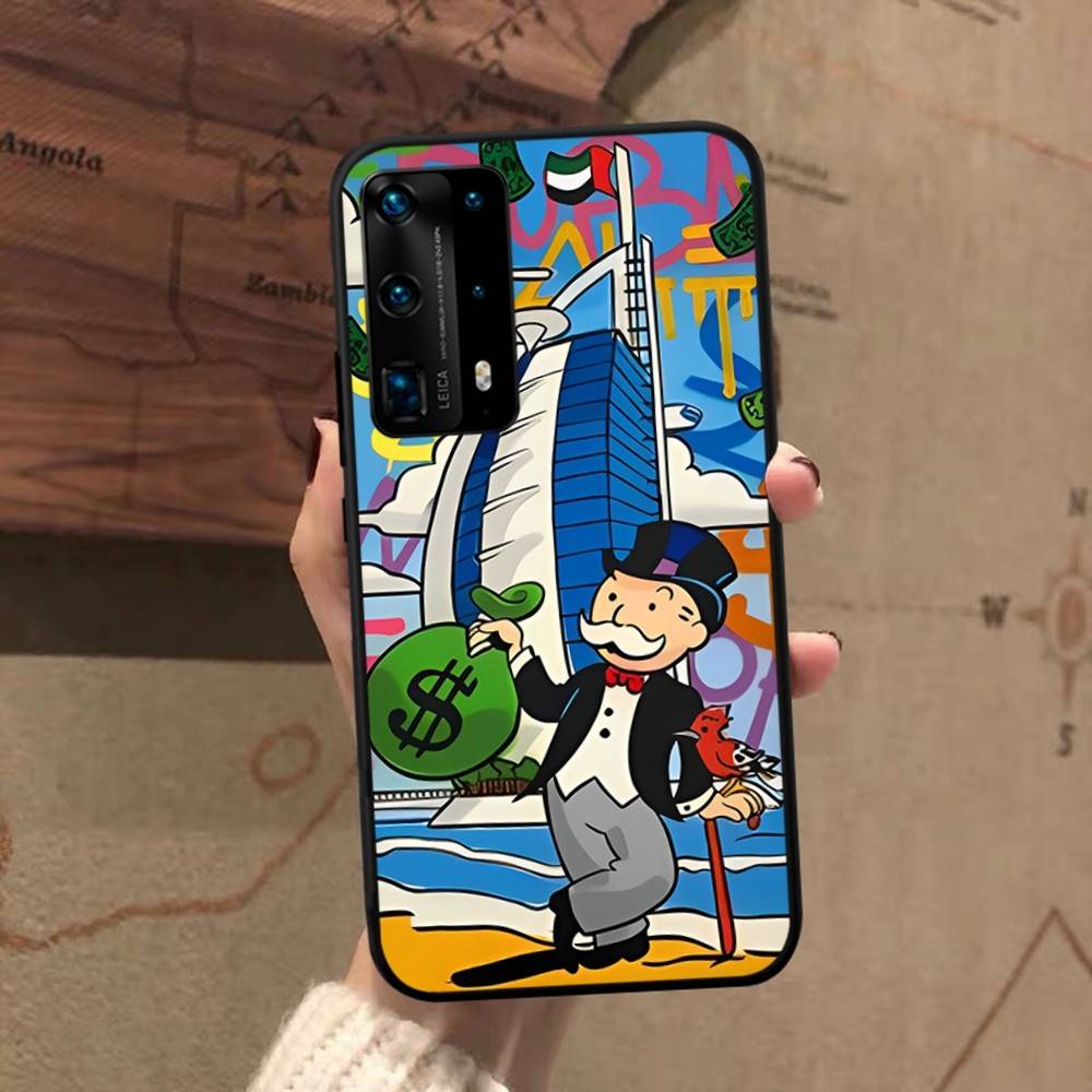 Cartoon MonopolyS Money Phone Case For Huawei P 8 9 10 20 30 40 50 Pro Lite Psmart Honor 10 Lite 70 Mate 20lite