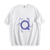 Artistic Blue Letter Q Graphic T-Shirt Mens Womens Tees Top