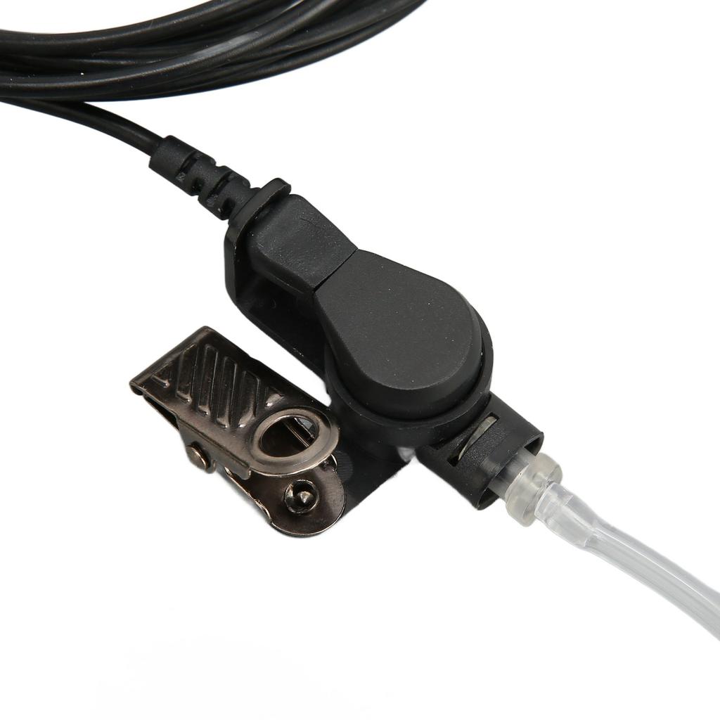 Auricolare con Tubo Acustico a 2,5 mm Pulsante PTT a Pin Singolo Auricolare con Clip in Acciaio per per Talkabout