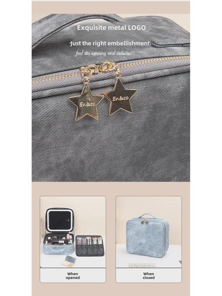 LED-Licht Kosmetiktasche mit großem Fassungsvermögen und Ganzkörperspiegel