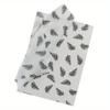 1set/ 50pcs Black Leaf Snow Pear Paper, Black Flower Copy Paper; Used for Gift Packaging, Flower Packaging, Holiday Decoration