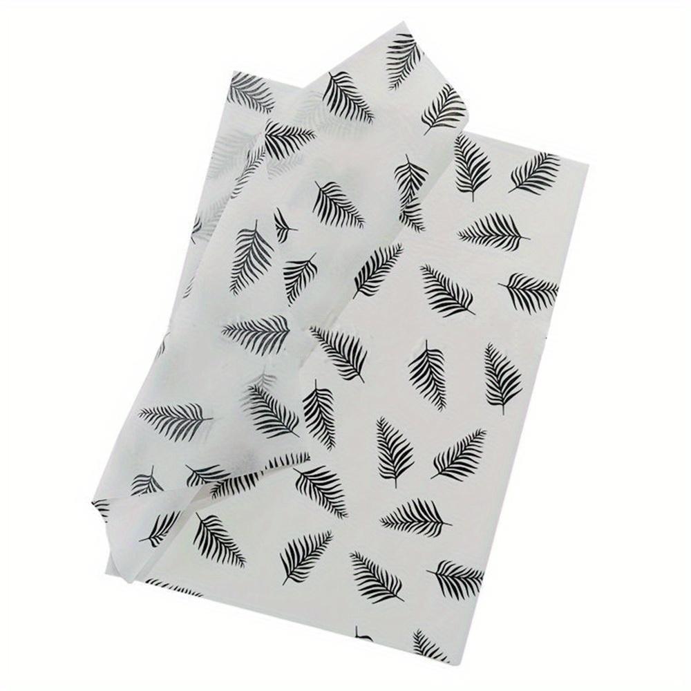 1set/ 50pcs Black Leaf Snow Pear Paper, Black Flower Copy Paper; Used for Gift Packaging, Flower Packaging, Holiday Decoration