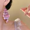 Shell Round Fringed Ear Hook Sweet, Fresh and Exaggerated Earrings Seaside Vacation Temperament Earrings Design Sense Niche