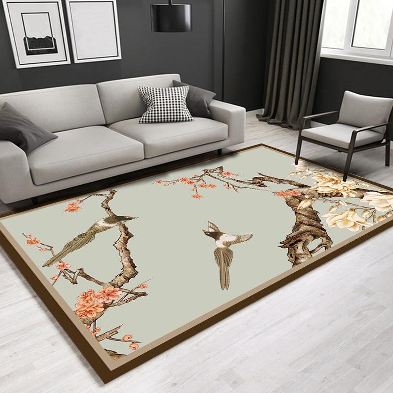 Chinese Series Carpet Living Room Bedroom Home Carpet Floor Mat Rectangular Carpet Bedroom Bedside Blanket
