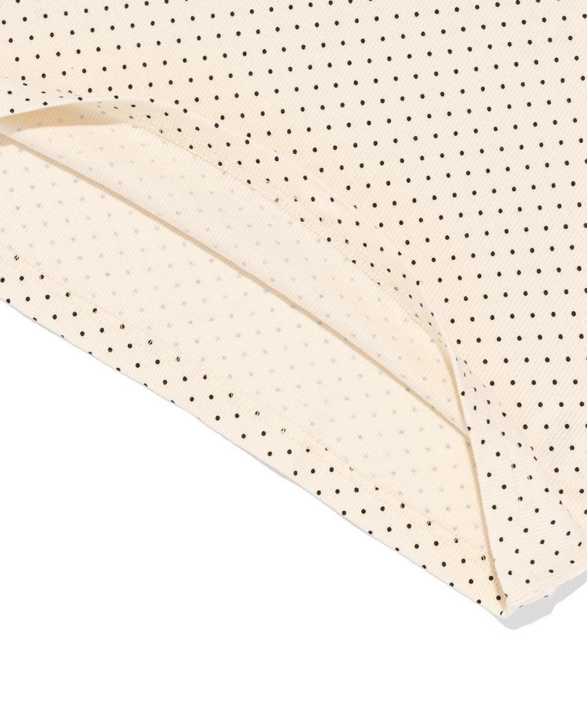 Beullaengkiteu Dot Pattern Ultra Short Sleeve Tee (Ivory)