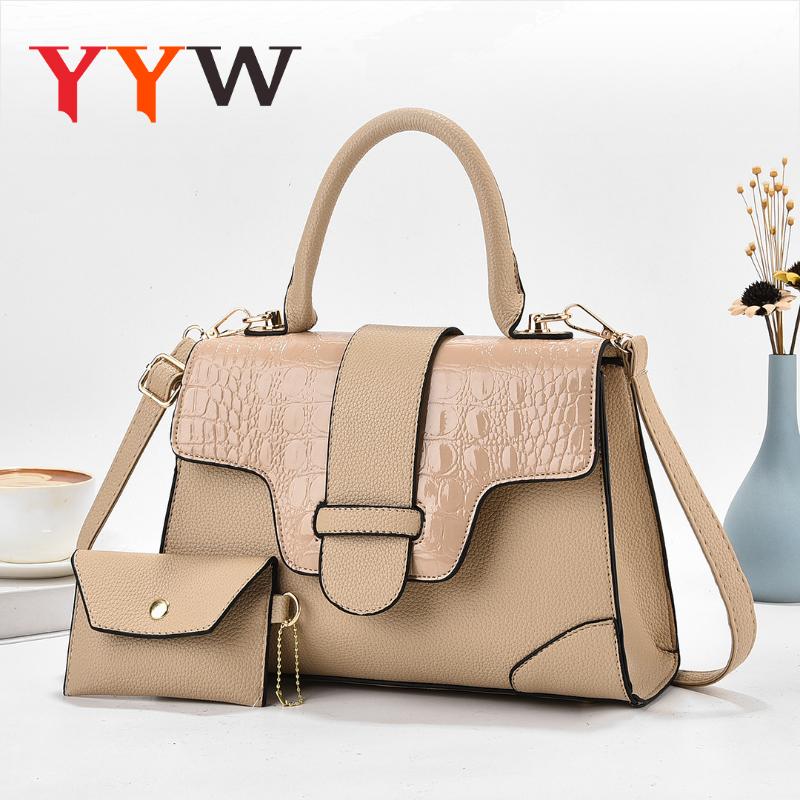 Women's Vegan Leather Tote Bag Stylish Top-Handle Satchel Crossbody Shoulder Bag Handbag Purse with Clutch Wallet