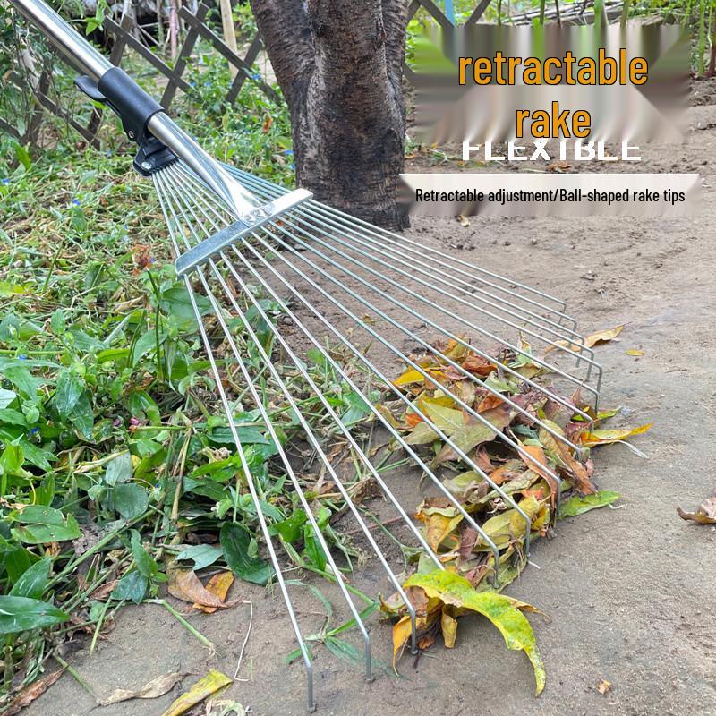 Extendable Stainless Steel Leaf Rake