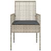 Garden Chair 2 Pcs Light Grey 55 X 53 X 85 Cm Poly Rattan