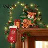 Addobbi Festivi per Angoli della Stanza, Adesivi in Legno a Forma di Topper per Porta di Natale, Decorazione Stagionale per Cornici, Cartello a L per Decorazioni Natalizie per la Casa, Parete