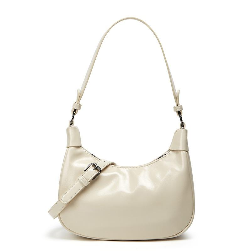 Niche design retro underarm bag women's fashion single shoulder underarm soft leather commuter dumpling bag versatile messenger bag