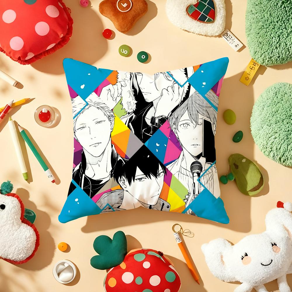 GGiven Yaoi Anime Cushion Cover Plush Fabric Soft DoubleSided Printed Sofa Warm Winter Home Gift Pillow Cover