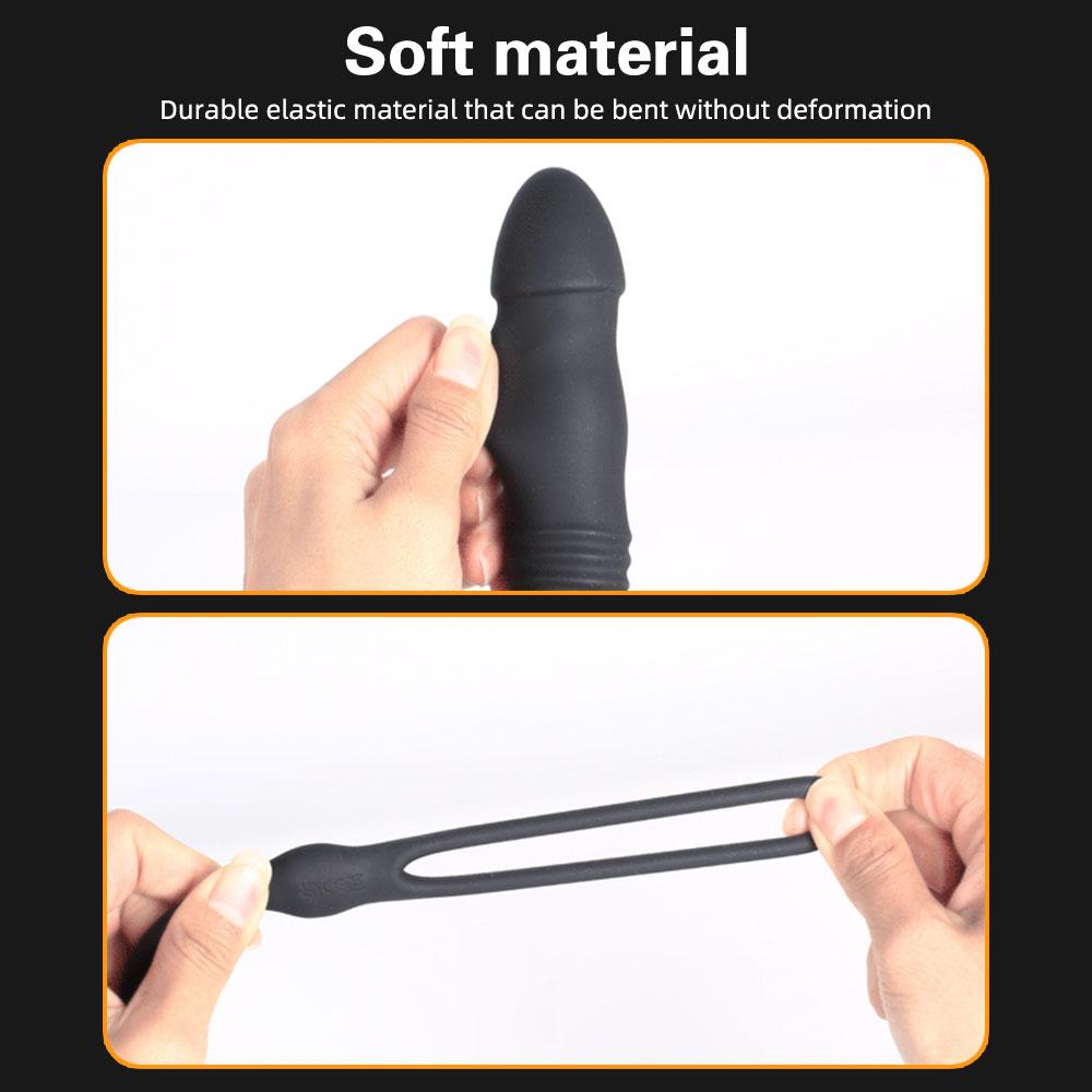 Male Anal Stimulator Exerciser Sperm-locking Ring Delayed Ejaculation Vaginal Extension Vibrator Penis Ring Sex Toys for Couples