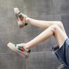 Spring and Autumn New Leather Thick Baseplate Shoes Muffin Dirty Shoes European Mesh Tide