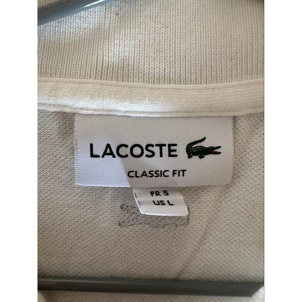 Used L Size LACOSTE Lacoste Polo Shirt Big Clock Vintage