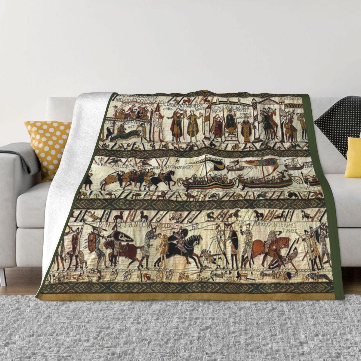 Pandara Jewelry Unisex Bayeux Throw Blanket Lvpyqep1kzm Blankets Battle Of Hastings Plush Awesome Warm Throw Blanket For Bedspread Spring/Autumn