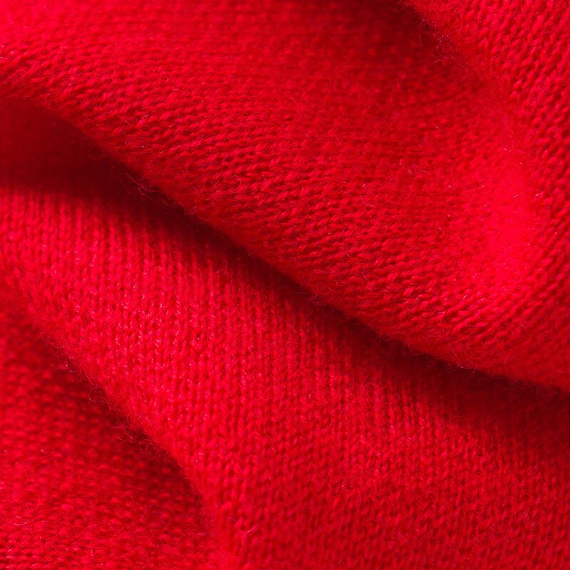 Broadcast Women's Red Loose Crew Neck Knit Sweater