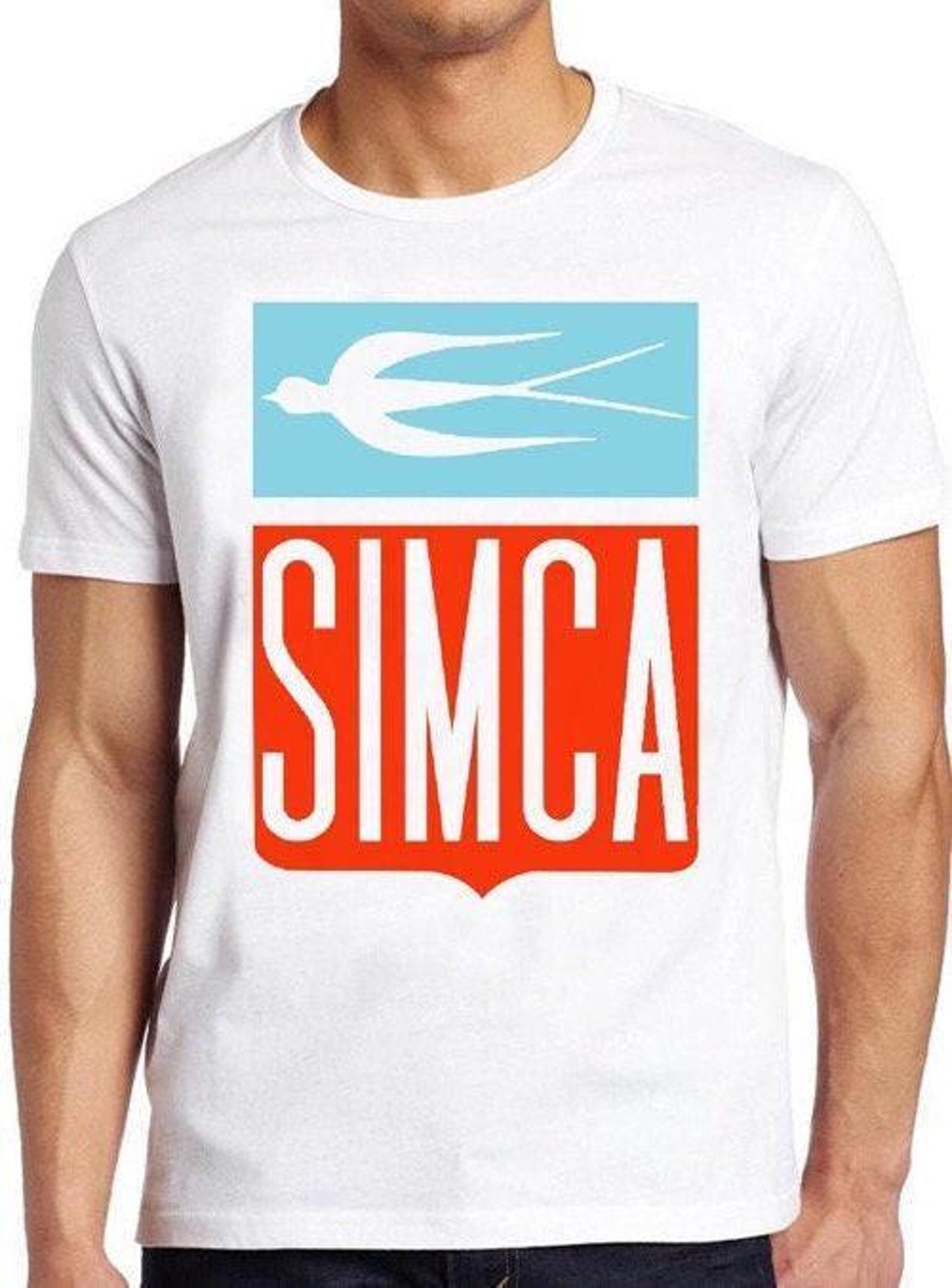 Simca Logo T Shirt B3002 French Car Maker Retro France Unisex Cool Gift Tee 4XL