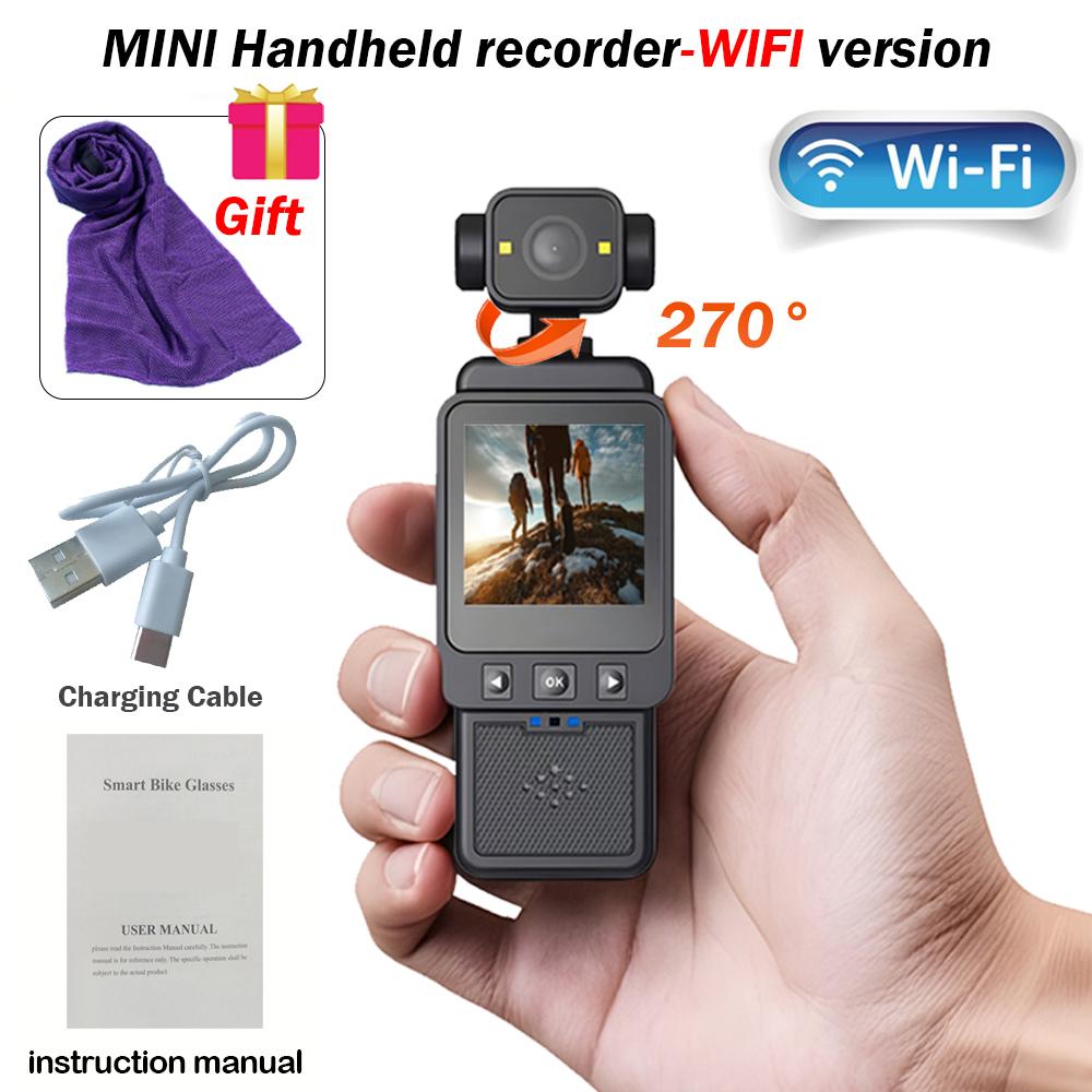 1080P HD WIFI Digital Video Portable Mini Portable Handheld Law Enforcement Recorder 270° Rotatable Lens Outdoor Sports Camera