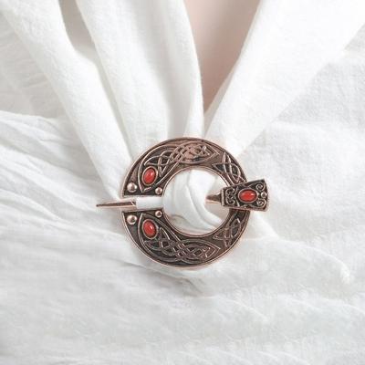 Medieval Alloy Viking Brooch Silver/Gold Fashion Jewelry Scarf Brooch Shawl Pin Commercial
