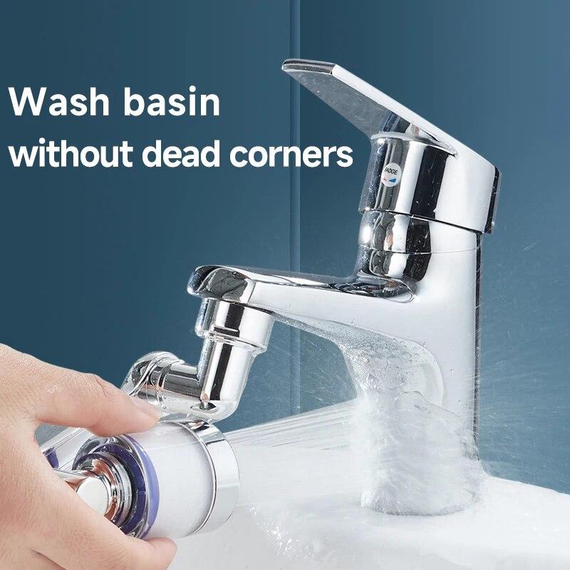 1080° Rotation Filter Nozzle Splash Proof Universal Faucet Household Kitchen Tap Washbasin Faucets Bubbler Nozzle Robotic Arm