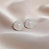 Korean-French Elegant Cracked Square Rhinestone Stud Earrings with 925 Sterling Silver Needles