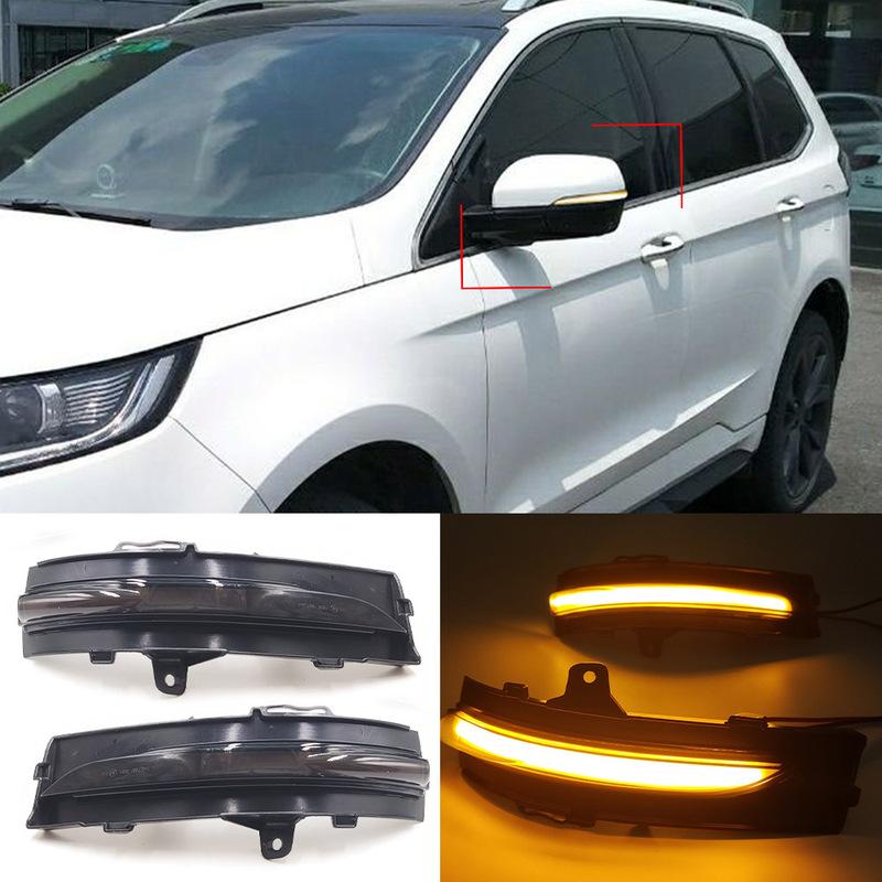 Car Flashing LED Dynamic Turn Signal Light Side Mirror Sequential Indicator Blinker Lamp For Ford Edge 2015 2016 2017 2018