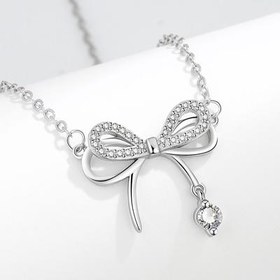 Collier de rêve papillon en argent 925 pour femme, nœud léger, luxe, accessoires en argent pour minorité, chaîne de clavicule féminine