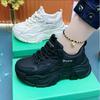 PLOVER Dad Shoes Women's 2025 Summer New Small Thick-soled Heightened Mesh Breathable Soft-soled Casual Sports Shoes