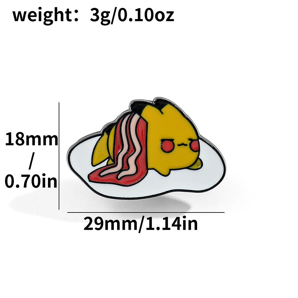 Creative Personality Pokémon Brooch Food Styling Pikachu Sushi Pikachu Alloy Badge