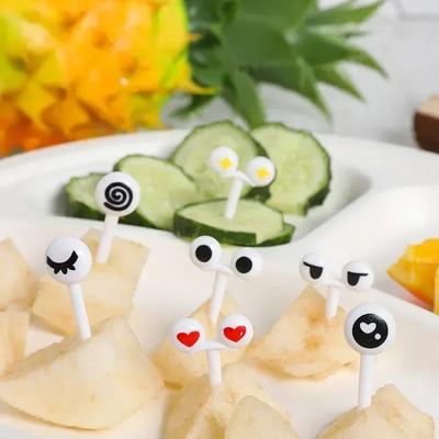 Kids Bento Cartoon Cute Plastic Fork Fruit Fork Set Animal Fruit Skewer Bento Decorative Skewer Bento Box Accessories