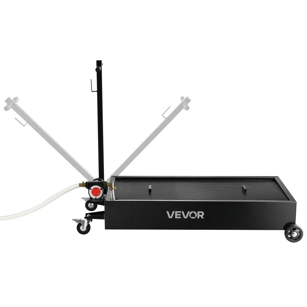 VEVOR Low Profile Oil Drain Pan, 75.7 L Capacity, Rolling Oil Drain Pan with Electric Pump & 2.2 m Hose, Leak-proof & Corrosion-resistant