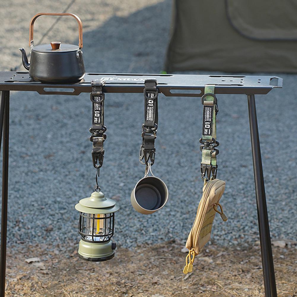 Outdoor Camping Storage Bag Strap Adjustable Multi-Hanging Point Lanyard Multifunctional Hanging Strap Camping Accessories
