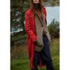 Fall and Winter Red New Style Long Version Normcore Work Clothing Casual Polo Collar Long Sleeves Silm Coat Outwear 8354748