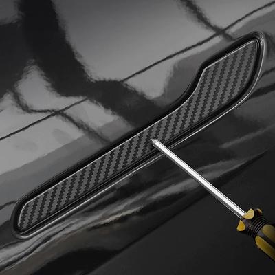 For Model Y 3 Carbon Fiber Film Car Door Handle Cover Decor Trim Door Handle Cover Sticker Trim Car Protective Film Accessories